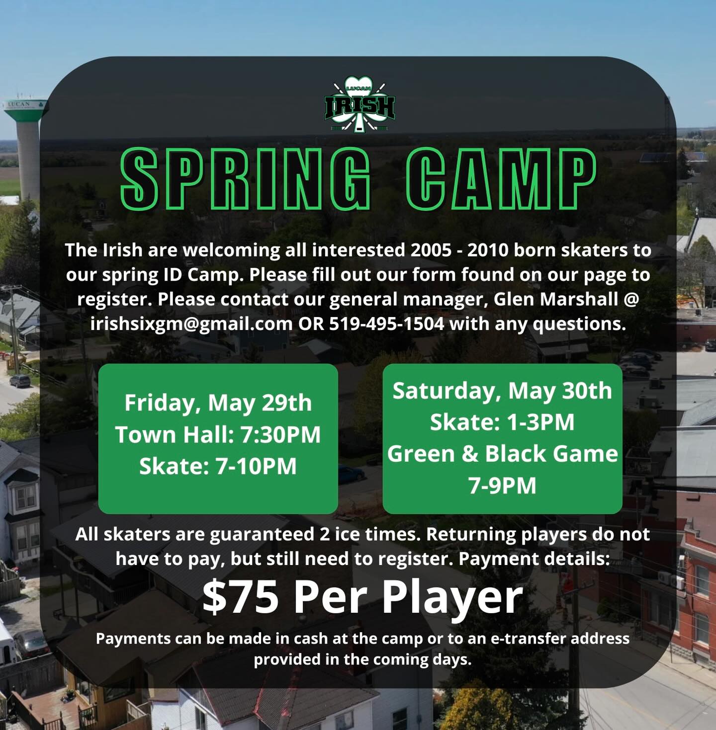 We are thrilled to announce our spring ID camp at the end of May! We encourage all interested players to register using the link in our bio. 

There will be more information regarding the town hall coming soon.